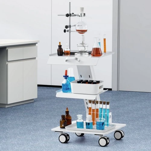 Koduva VEVOR laboratorinis vežimėlis, 3 pakopų, su ratukais, 100 kg