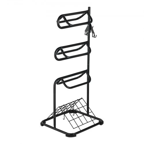 VEVOR Laisvai pastatomas balno stovas, 30 x 30 x 68,5 col., 3 pakopų, juodas