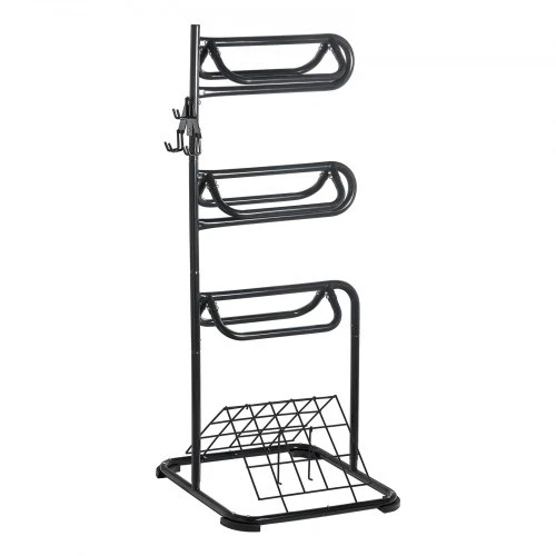 VEVOR Laisvai pastatomas balno stovas, 30 x 30 x 68,5 col., 3 pakopų, juodas