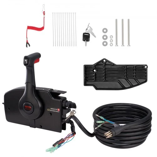 VEVOR Laivo droselio valdymo dėžė 881170A15, šoninis montavimas Mercury PT 2 taktų, Power Trim, 16,3 pėd. laidynas