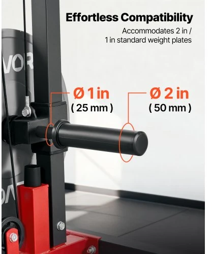VEVOR Lat traukos treniruoklis 3-in-1 row cable machine, juodas