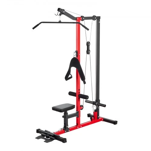 VEVOR Lat traukos treniruoklis 3-in-1 row cable machine, juodas