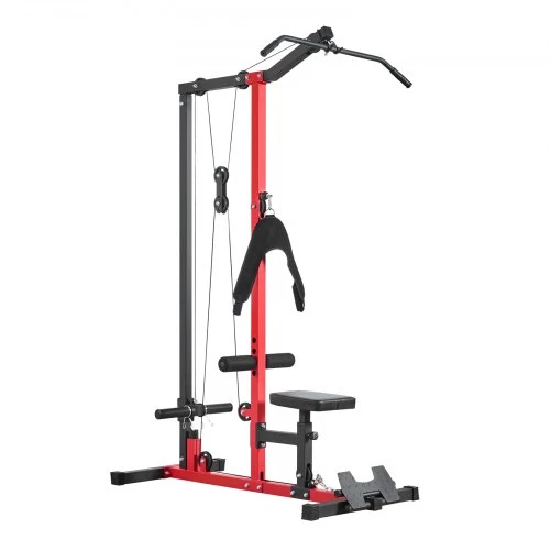 VEVOR Lat traukos treniruoklis 3-in-1 row cable machine, juodas