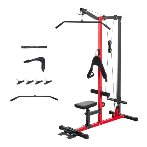 VEVOR Lat traukos treniruoklis 3-in-1 row cable machine, juodas