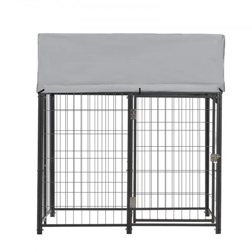 VEVOR Lauko šunų voljeras, 1,12 x 1,15 x 1,25 m, dideliems šunims, su saugiu užraktu