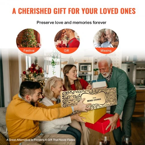 Koduva VEVOR lauko vėjalentės, 1473 mm, su 6 vamzdeliais, juodos