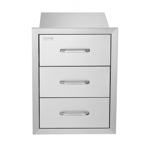 Koduva VEVOR lauko virtuvės stalčiai, 16" x 21,5" x 18", įleidžiamas montavimas, 3 dalių BBQ stalčiai