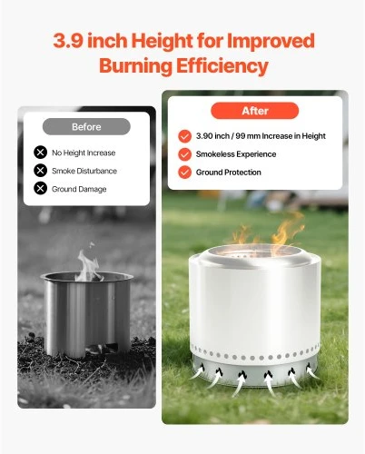 Koduva VEVOR laužavietės stovas Solo Stove Bonfire, 68,6 cm nerūdijančio plieno žiedas, skirtas Yukon 27 colių