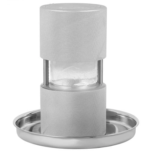 VEVOR Ledo rutulio presas, 60 mm, su žnyplėmis ir lašėjimo padėklu, sidabrinis