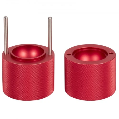 VEVOR Ledo rutulio presas 60 mm, 2,4 col., su žnyplėmis ir lašėjimo padėklu, raudonas