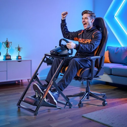 VEVOR Lenktynių vairo stovas, reguliuojamas ir sulankstomas, Logitech ir Thrustmaster suderinamumas