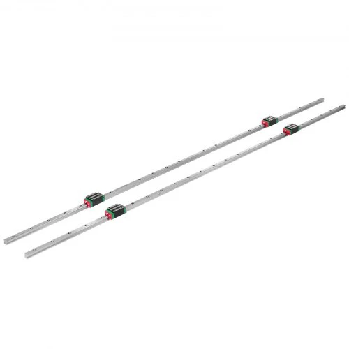 VEVOR Linijinis kreipiamasis bėgis 2 x 15-1500 mm su 4 vežimėlių blokais