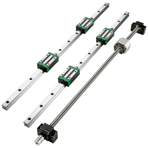 VEVOR Linijinis kreipiamasis bėgis HGR20 1000 mm, 2 vnt., RM1605 1000 mm rutulinis sraigtas, BF12/BK12 rinkinys