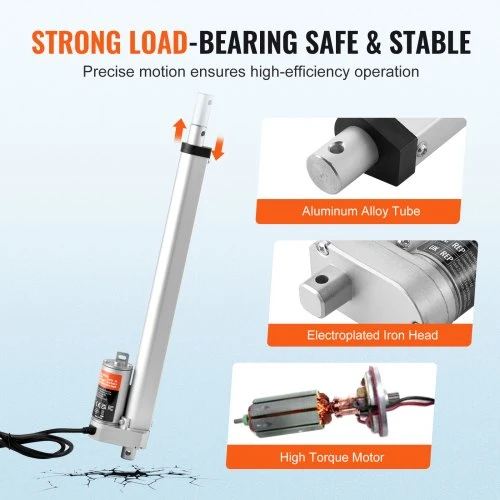 VEVOR Linijinis pavara 12 V, 30,5 cm, 1500 N, 0,5 cm/s, IP54