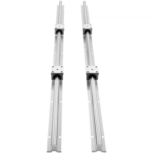 VEVOR Linijinių kreiptuvų rinkinys SBR20, 800 mm, 2 vnt. bėgiai ir 4 vnt. SBR20UU slankikliai