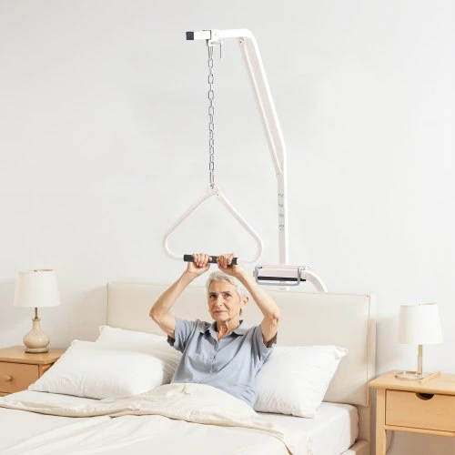 VEVOR Lovos trapezijos baras mobilumui, su spaustukais ir grindų stovu, 250 lbs