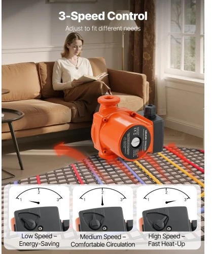 VEVOR LPS25-6S/130 ketaus cirkuliacinis siurblys, 93 W, 55 l/min