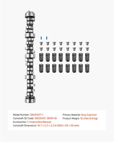 VEVOR LS sunkvežimio cam kit, pilko ketaus, OE 12625437, SP011-16