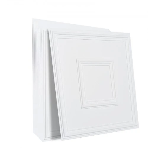 VEVOR Lubų plytelės, 12 vnt., 24 x 24 col., baltos geometrinės