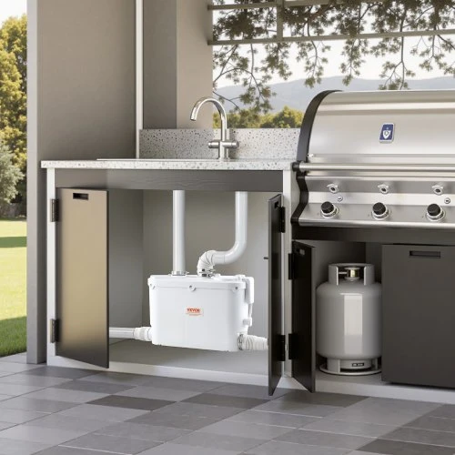 VEVOR Macerator pumpa FLO500-DE Pro, 500 W, 110 l/min, 8 m kėlimo aukštis