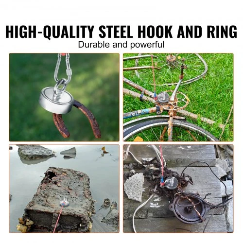 Koduva VEVOR magnetinės žvejybos rinkinys, dvipusiai magnetai, 544,3kg traukos jėga, 7,5 cm