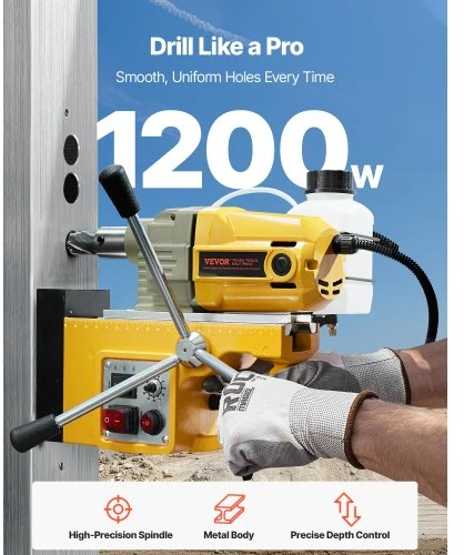 Koduva VEVOR magnetinis gręžtuvas, 1200 W, geltonas