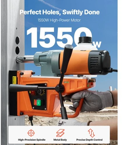 VEVOR Magnetinis gręžtuvas, 1550 W, 0-500 RPM, 50 mm