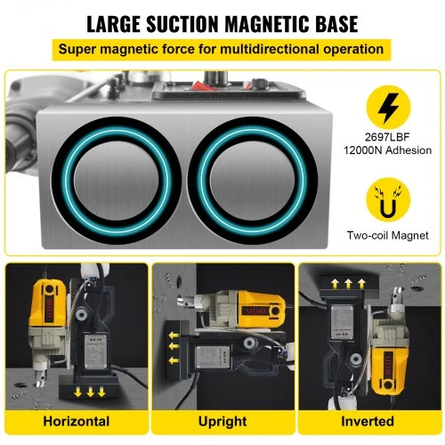 Koduva VEVOR magnetinis gręžtuvas VV-MD-UK12, 1100 W, 40 mm, 12 antgalių, 580 aps./min.