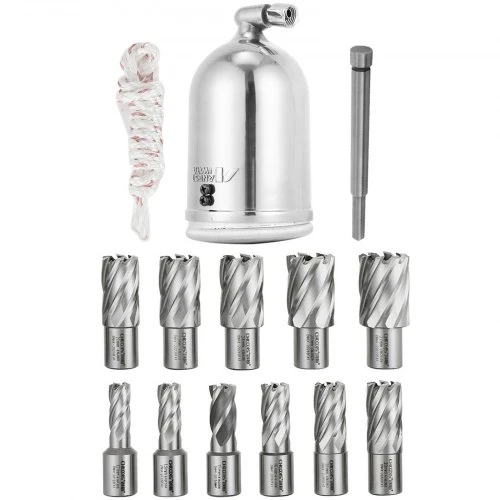 Koduva VEVOR MD40 magnetinis gręžimo stovas, 1100 W, 40 mm, 11 dalių HSS frezų rinkinys