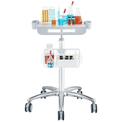 VEVOR Medicininis ir salonų vežimėlis su ratukais, 680–1090 mm reguliuojamas aukštis