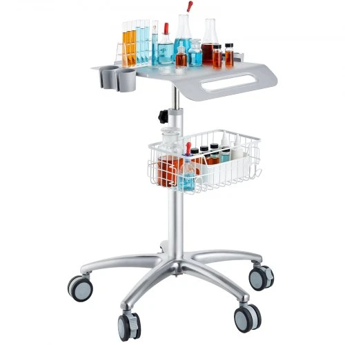 VEVOR Medicininis ir salonų vežimėlis su ratukais, 680–1090 mm reguliuojamas aukštis