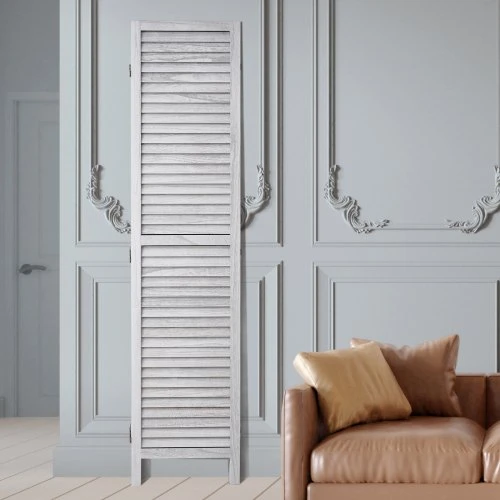 Koduva VEVOR medinė 6 panelių sulankstoma pertvara, 170 cm aukščio, balta