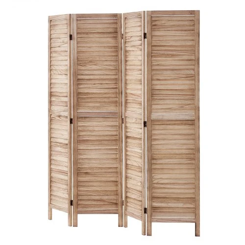 VEVOR Medinė kambario pertvara, 4 panelių sulankstoma privatumo širma, 1700 mm aukščio