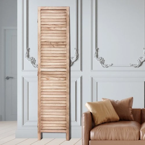 VEVOR Medinė kambario pertvara, 8 panelių sulankstoma privatumo širma, 170 cm, vidaus louverinė