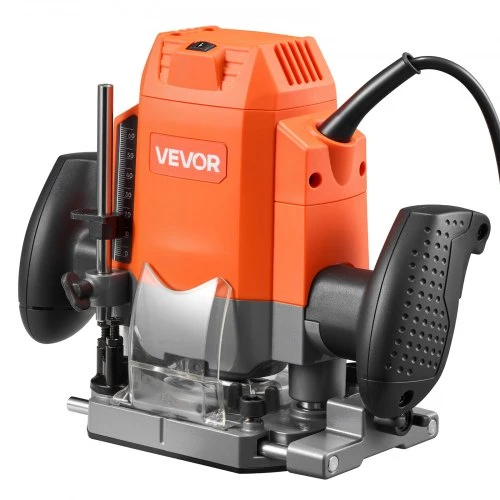 Koduva VEVOR medžio freza 1,6 AG 1200 W, kintamo greičio, su minkštu paleidimu, panardinamu pagrindu