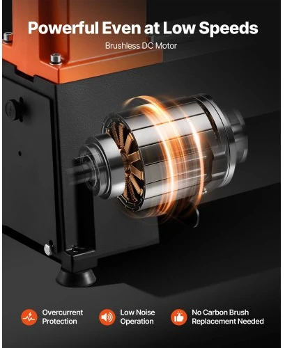 Koduva VEVOR medžio tekinimo staklės, 750 W / 1 AG, 150–3800 aps./min., 304 x 465 mm, stalviršinės