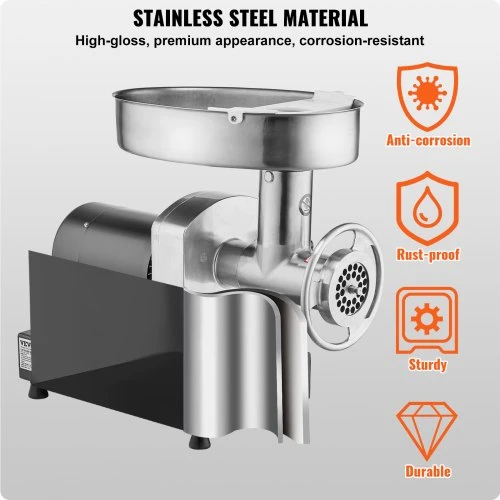 VEVOR Mėsmalė, 6 lbs/min, 350 W, nerūdijantis plienas