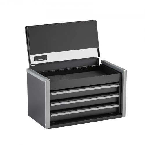 VEVOR Metalinė įrankių dėžė, 3 stalčiai, juoda, 8,6 col.