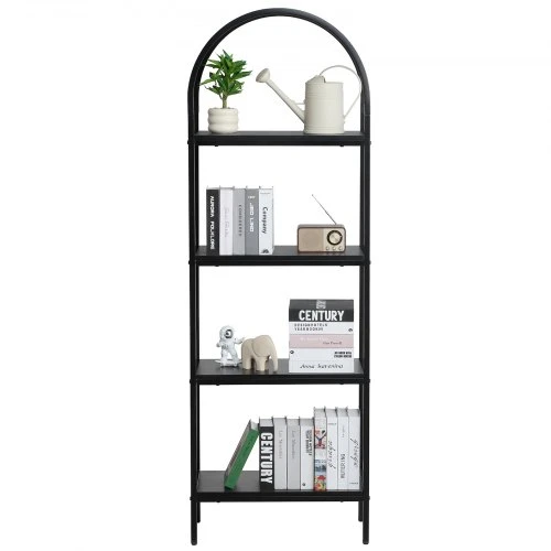 Koduva VEVOR metalinė knygų lentyna, 4 pakopų arkinė industrinė, atvira, laisvai pastatoma, mažo dydžio