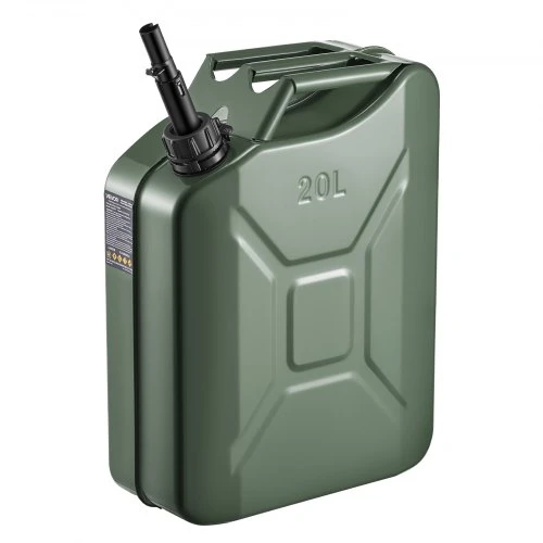 VEVOR Metalinė kuro talpa, 20 l, su snapeliu ir patogia rankena, 6 l/min, žalia
