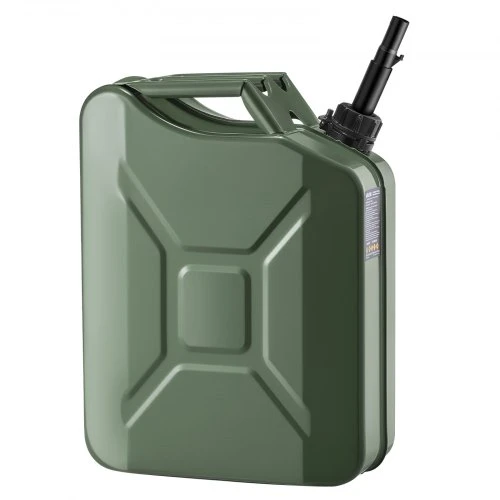 VEVOR Metalinė kuro talpa, 20 l, su snapeliu ir patogia rankena, 6 l/min, žalia