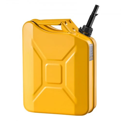 VEVOR Metalinė kuro talpa, 20 l, su snapeliu ir patogia rankena, 6 l/min, geltona