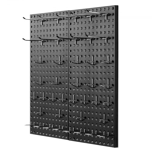 VEVOR Metalinės perforuotos lentos, 2 vnt., 24 x 12 col., juodos