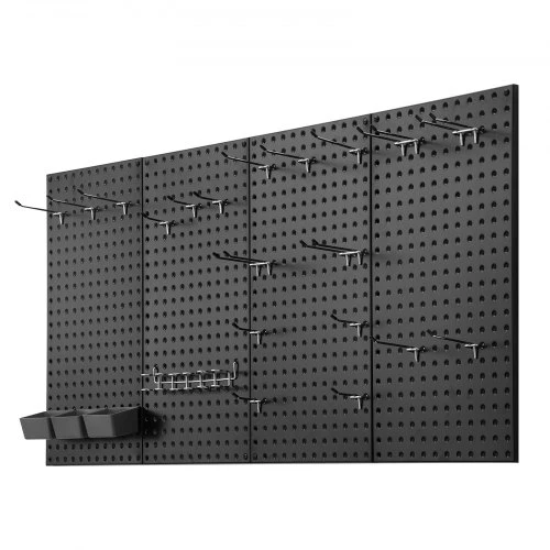 Koduva VEVOR metalinės perforuotos plokštės, 24 x 12, 4 vnt., juodos