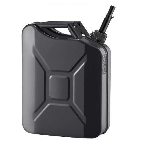 VEVOR Metalinis kuro kanistras, 20 l, su snapeliu ir patogia rankena, 6 l/min, juodas