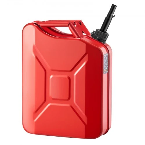 VEVOR Metalinis kuro kanistras, 20 l, su snapeliu ir patogia rankena, 6 l/min, raudonas