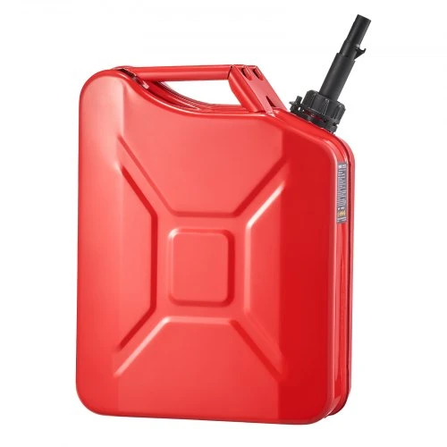 VEVOR Metalinis kuro kanistras, 20 l, su snapeliu ir patogia rankena, 6 l/min, raudonas