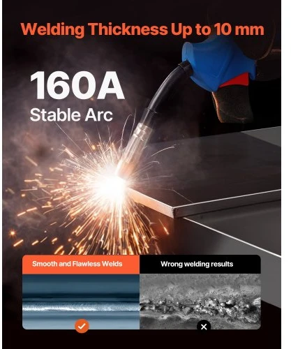 Koduva VEVOR MIG suvirinimo aparatas MIG160D, 160A, 4-in-1