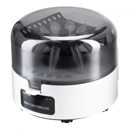 Koduva VEVOR mini centrifuga laboratorijai, 3013xg RCF, 2-in-1 rotorius, 0,2/1,5/2 ml mėgintuvėliams, fiksuotas 7000 aps./min.