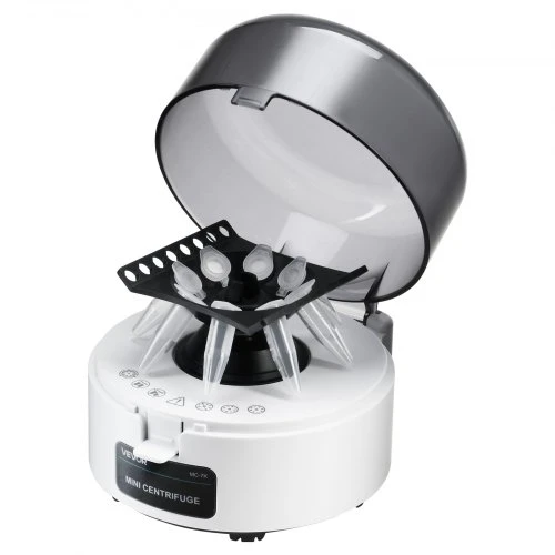 Koduva VEVOR mini centrifuga laboratorijai, 3013xg RCF, 2-in-1 rotorius, 0,2/1,5/2 ml mėgintuvėliams, fiksuotas 7000 aps./min.